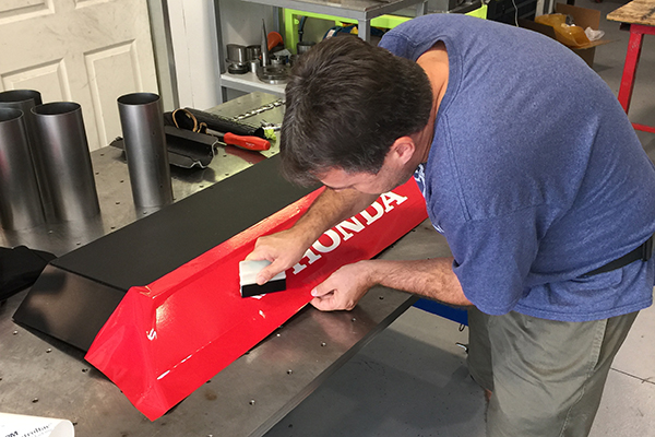 Honda motorcyle wrap project