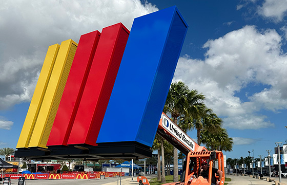 Installation with forklift